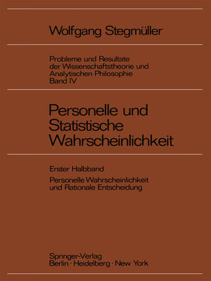 cover image of Personelle und Statistische Wahrscheinlichkeit